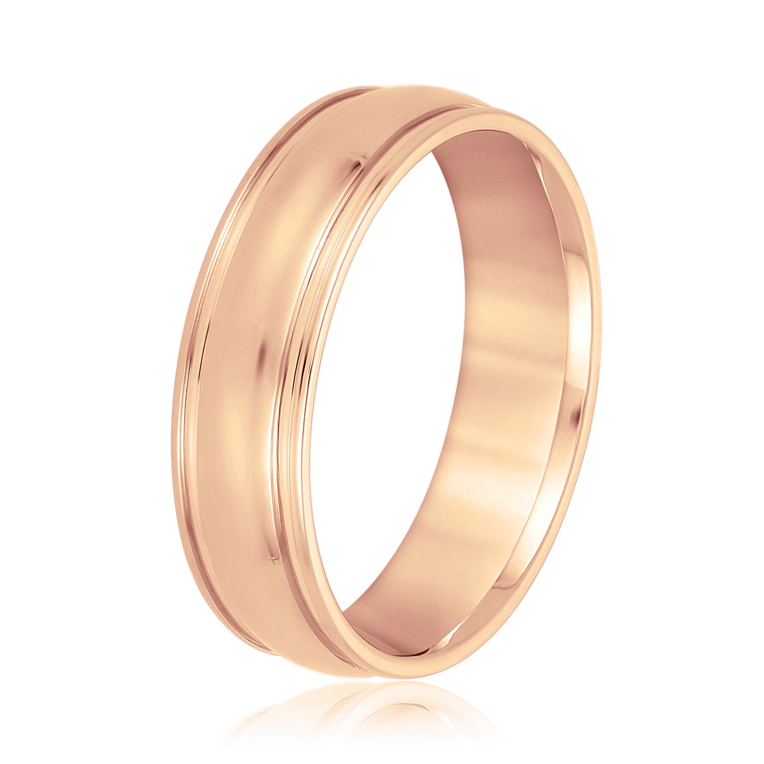 14K Tri Tone Gold Polished Dome Ring